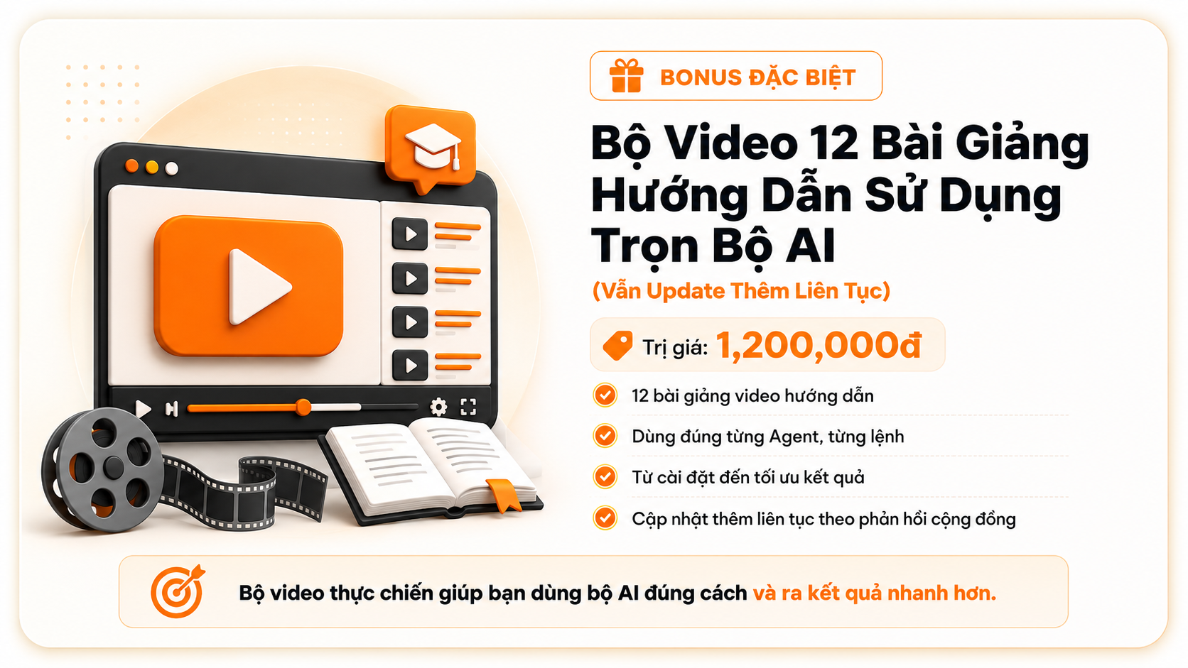Bộ Video 12 Bài Giảng Hướng Dẫn Sử Dụng Trọn Bộ AI
